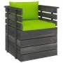 Gartensessel mit Kissen aus Kiefernholz von vidaXL, Modulare Sofas für den Außenbereich - Ref: Foro24-3061730, Preis: 87,25 €...