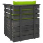 Gartensessel mit Kissen aus Kiefernholz von vidaXL, Modulare Sofas für den Außenbereich - Ref: Foro24-3061730, Preis: 93,39 €...
