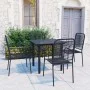 5-teiliges Gartenspeiseset aus schwarzem Glas und Stahl von vidaXL, Gartensets - Ref: Foro24-3060208, Preis: 299,15 €, Rabatt: %