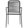 5-teiliges Gartenspeiseset aus schwarzem Glas und Stahl von vidaXL, Gartensets - Ref: Foro24-3060208, Preis: 299,15 €, Rabatt: %