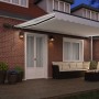 Toldo Retráctil con luces de tiras LED 500 x 350 cm tela