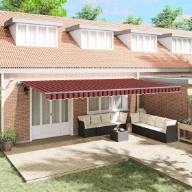 Toldo Retráctil with Naranja y marrón 600 x 300 cm tela Toldo Retráctil with Naranja y marrón 600 x 300 cm tela