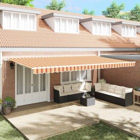 Toldo Retráctil 600 x 300 cm amarillo y naranja