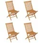 Conjunto de comedor de jardín 5 piezas madera maciza de teca de vidaXL, Conjuntos de jardín - Ref: Foro24-3059601, Precio: 37...