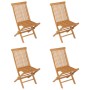 Conjunto de comedor de jardín 5 piezas madera maciza de teca de vidaXL, Conjuntos de jardín - Ref: Foro24-3059601, Precio: 39...