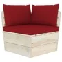 Ecksofa aus Gartenpaletten mit Kissen, imprägnierter Fichtenholzrahmen. von vidaXL, Modulare Sofas für den Außenbereich - Ref...