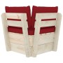 Sofá de esquina de palets de jardín cojines abeto impregnado by vidaXL, Modular outdoor sofas - Ref: Foro24-3063357, Price: 9...