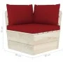 Ecksofa aus Gartenpaletten mit Kissen, imprägnierter Fichtenholzrahmen. von vidaXL, Modulare Sofas für den Außenbereich - Ref...