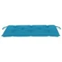 Solid teak wood garden bench with light blue cushion 112 cm by vidaXL, garden benches - Ref: Foro24-3062668, Price: 150,84 €,...