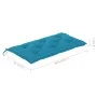 Gartenbank aus massivem Teakholz und hellblauem Kissen 112 cm von vidaXL, Gartenbänke - Ref: Foro24-3062668, Preis: 150,84 €,...