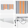 Toldo Retráctil Multicolor 600 x 300 cm Tela y Metal