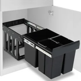 Removable trash can in kitchen cabinet soft close 48 L by vidaXL, Garbage cans and trash cans - Ref: Foro24-51182, Price: 104...