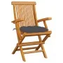Gartenstühle 3 Stück Teakholz mit anthrazitgrauen Kissen von vidaXL, Gartenstühle - Ref: Foro24-3062529, Preis: 226,72 €, Rab...