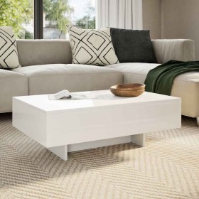 Mesa de centro blanco brillante