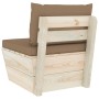 Central sofa made of garden pallets with impregnated fir wood cushions by vidaXL, Modular outdoor sofas - Ref: Foro24-3063368...