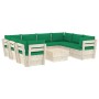 9-teilige Gartenmöbel aus Paletten und Kissen aus Tannenholz von vidaXL, Gartensets - Ref: Foro24-3063605, Preis: 745,35 €, R...