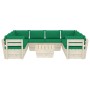 9-teilige Gartenmöbel aus Paletten und Kissen aus Tannenholz von vidaXL, Gartensets - Ref: Foro24-3063605, Preis: 745,35 €, R...
