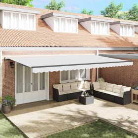 Toldo Retráctil Blanco 600 x 300 cm tela