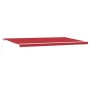 Toldo Retráctil Manual Rojo 600 x 300 cm Poliéster y metal