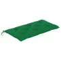 Banco de jardín madera maciza de teca con cojín verde 112 cm de vidaXL, Bancos de jardín - Ref: Foro24-3062669, Precio: 148,4...