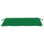 Banco de jardín madera maciza de teca con cojín verde 112 cm de vidaXL, Bancos de jardín - Ref: Foro24-3062669, Precio: 148,4...