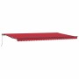 Toldo retráctil rojo Manual Rojo 600 x 300 cm tela