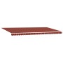 Toldo Retráctil Naranja y marrón 600 x 350 cm tela