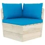 4-seater garden pallet sofa with fir wood cushions by vidaXL, Garden sets - Ref: Foro24-3063448, Price: 434,09 €, Discount: %