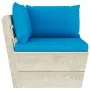 4-seater garden pallet sofa with fir wood cushions by vidaXL, Garden sets - Ref: Foro24-3063448, Price: 434,09 €, Discount: %