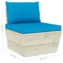 4-seater garden pallet sofa with fir wood cushions by vidaXL, Garden sets - Ref: Foro24-3063448, Price: 434,09 €, Discount: %