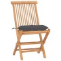 Klappbare Garten-Essgruppe, 3-teilig, Kissen aus Teakholz von vidaXL, Gartensets - Ref: Foro24-3063186, Preis: 164,51 €, Raba...