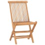 Klappbare Garten-Essgruppe, 3-teilig, Kissen aus Teakholz von vidaXL, Gartensets - Ref: Foro24-3063186, Preis: 164,51 €, Raba...
