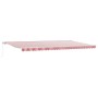 Toldo Retráctil Rojo y 600 x 350 cm Poliéster, Metal