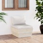 Sofá central de palets jardín cojines madera abeto impregnada by vidaXL, Modular outdoor sofas - Ref: Foro24-3063362, Price: ...