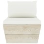 Sofá central de palets jardín cojines madera abeto impregnada by vidaXL, Modular outdoor sofas - Ref: Foro24-3063362, Price: ...