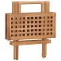 Folding garden dining set 3 pieces teak wood cushions by vidaXL, Garden sets - Ref: Foro24-3063215, Price: 164,39 €, Discount: %