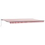 Toldo Retráctil Manual red and white 600 x 350 cm tela