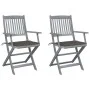 Klappbare Gartenstühle, 2 Stück, Kissen aus massivem Akazienholz von vidaXL, Gartenstühle - Ref: Foro24-3064490, Preis: 122,8...