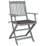 Klappbare Gartenstühle, 2 Stück, Kissen aus massivem Akazienholz von vidaXL, Gartenstühle - Ref: Foro24-3064490, Preis: 122,8...