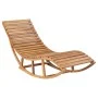 Rocking lounger with solid teak wood cushion by vidaXL, Loungers - Ref: Foro24-3063342, Price: 342,18 €, Discount: %