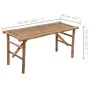 Banco de jardín plegable con cojín bambú 118 cm de vidaXL, Bancos de jardín - Ref: Foro24-3063856, Precio: 84,75 €, Descuento: %