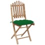 Klappbare Gartenstühle mit Kissen 2 Einheiten Bambus von vidaXL, Gartenstühle - Ref: Foro24-3064007, Preis: 116,68 €, Rabatt: %