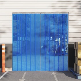 Tira de cortina para puertas PVC azul 300x2,6 mm 10 m