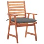 Garden dining chairs 2 pcs solid acacia wood and cushions by vidaXL, Garden chairs - Ref: Foro24-3064336, Price: 162,94 €, Di...