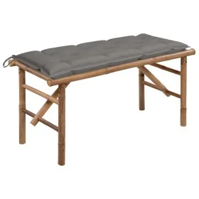 Folding garden bench with bamboo cushion 118 cm by vidaXL, garden benches - Ref: Foro24-3063865, Price: 98,69 €, Discount: %