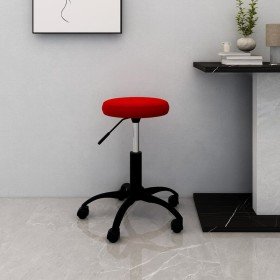Silla de oficina giratoria de terciopelo rojo tinto Silla de oficina giratoria de terciopelo rojo tinto