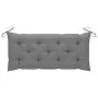 Banco de jardín plegable con cojín bambú 118 cm de vidaXL, Bancos de jardín - Ref: Foro24-3063865, Precio: 98,69 €, Descuento: %