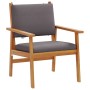 Conjunto de sofá de jardín 5 pcs Marrón 75 x 45 x 38cm