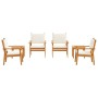 Conjunto de sofá de jardín 6 pcs Marrón 45 x 45 x 38cm