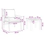 Conjunto de sofá de jardín 6 pcs Marrón 45 x 45 x 38cm